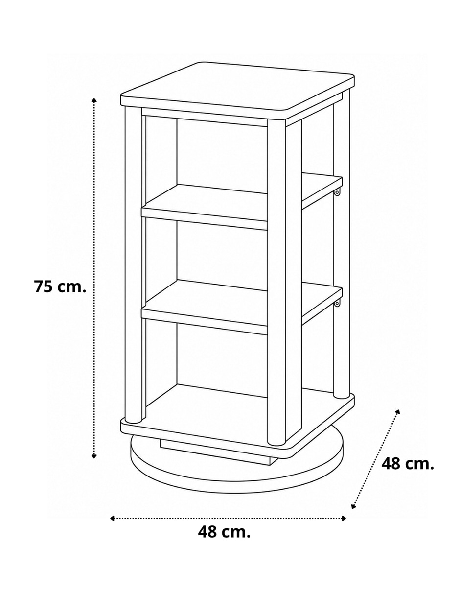 Mesa auxiliar armable de melamina 7