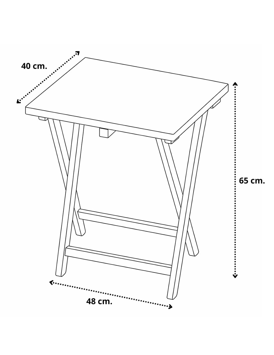 Mesa auxiliar de madera pino 7