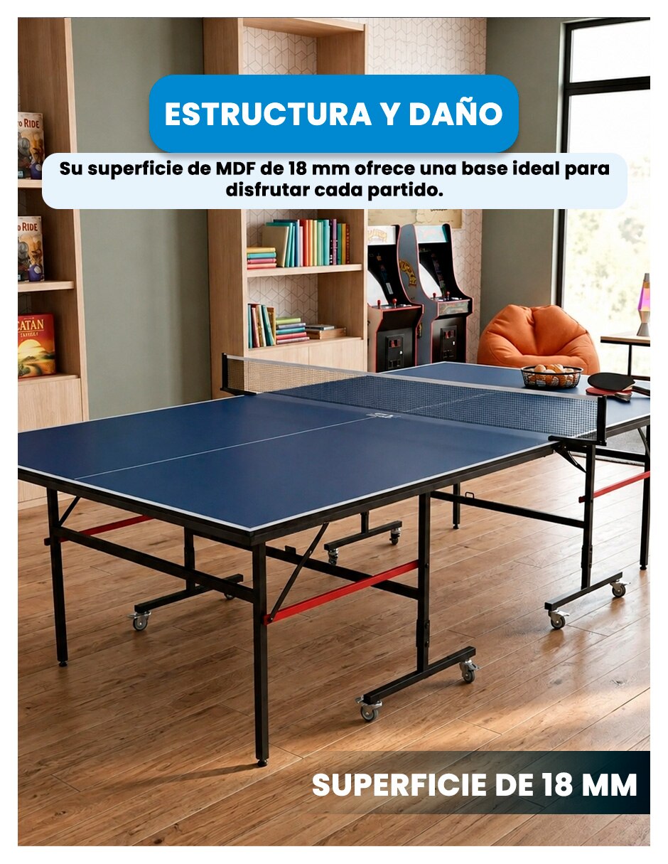 Mesa de ping pong de Aglomerado y MDF 3