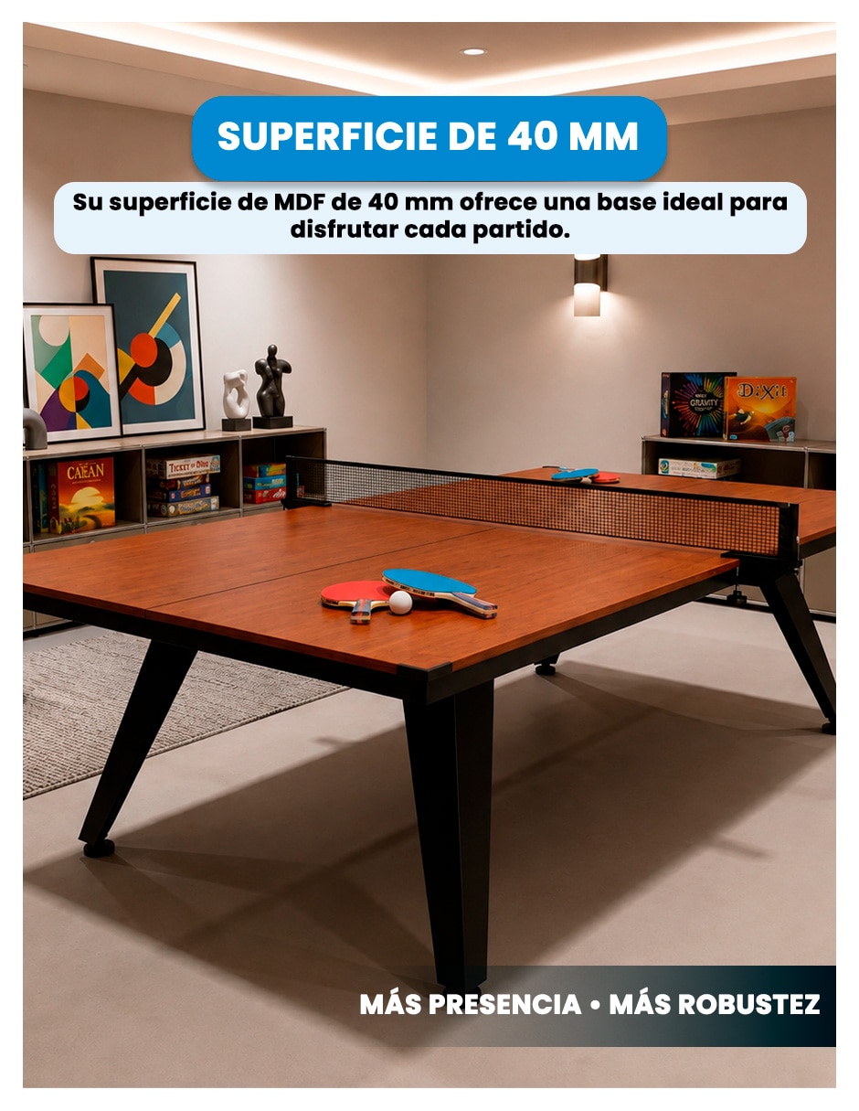 Mesa de ping pong de Aglomerado y MDF 3
