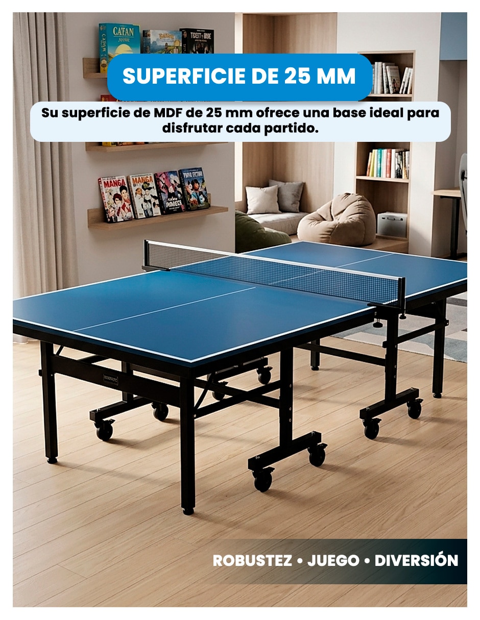 Mesa de ping pong de Aglomerado y MDF 3