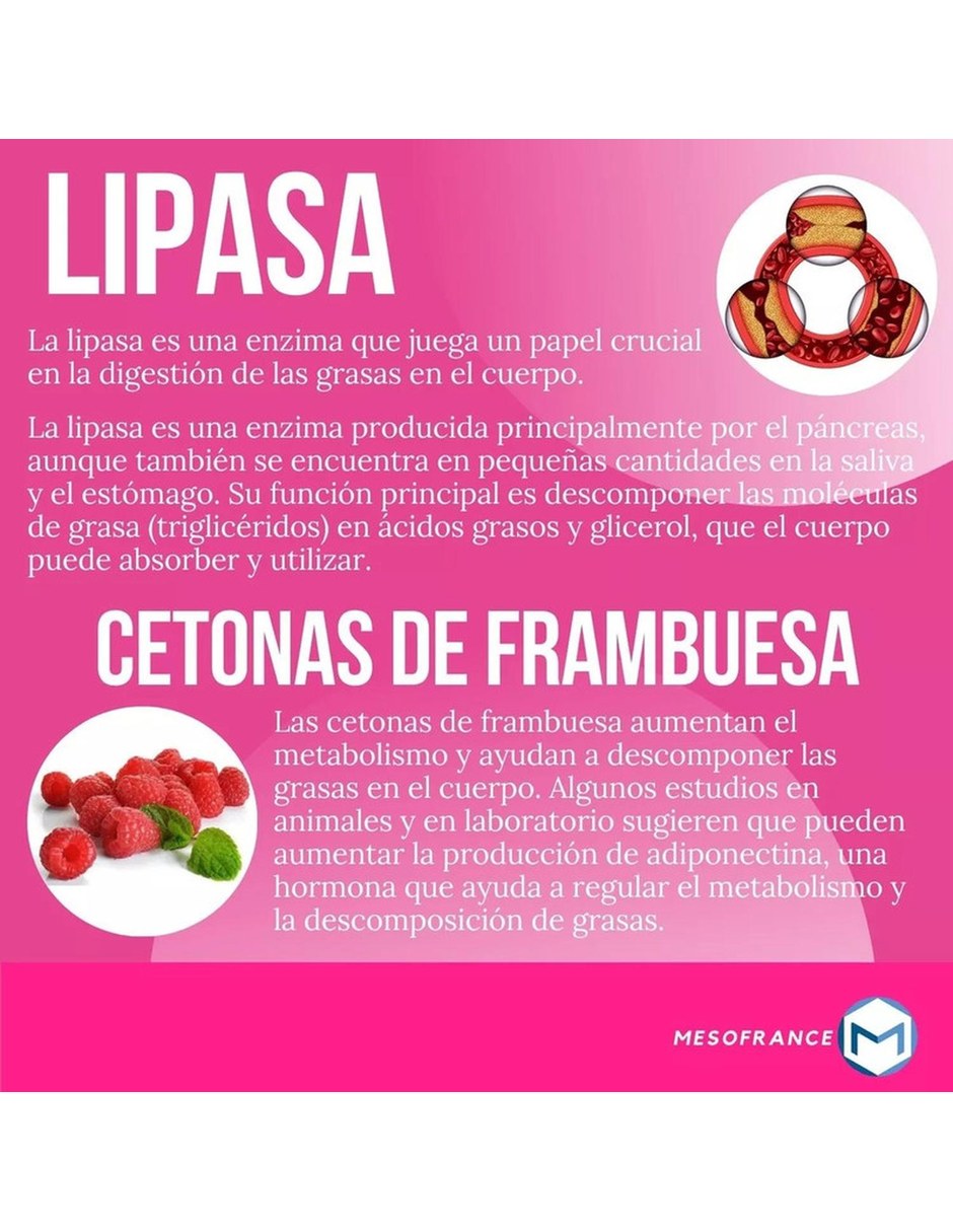 Lipoenzimas Reductor Grasa Corporal 90 Cap Pack 3 MESOFRANCE con Mezcla de hierbas sabor Sin sabor de 5