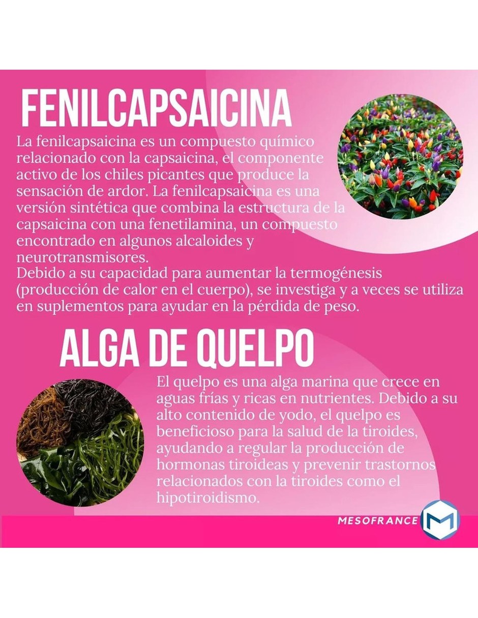 Lipoenzimas Reductor Grasa Corporal 90 Cap Pack 3 MESOFRANCE con Mezcla de hierbas sabor Sin sabor de 8