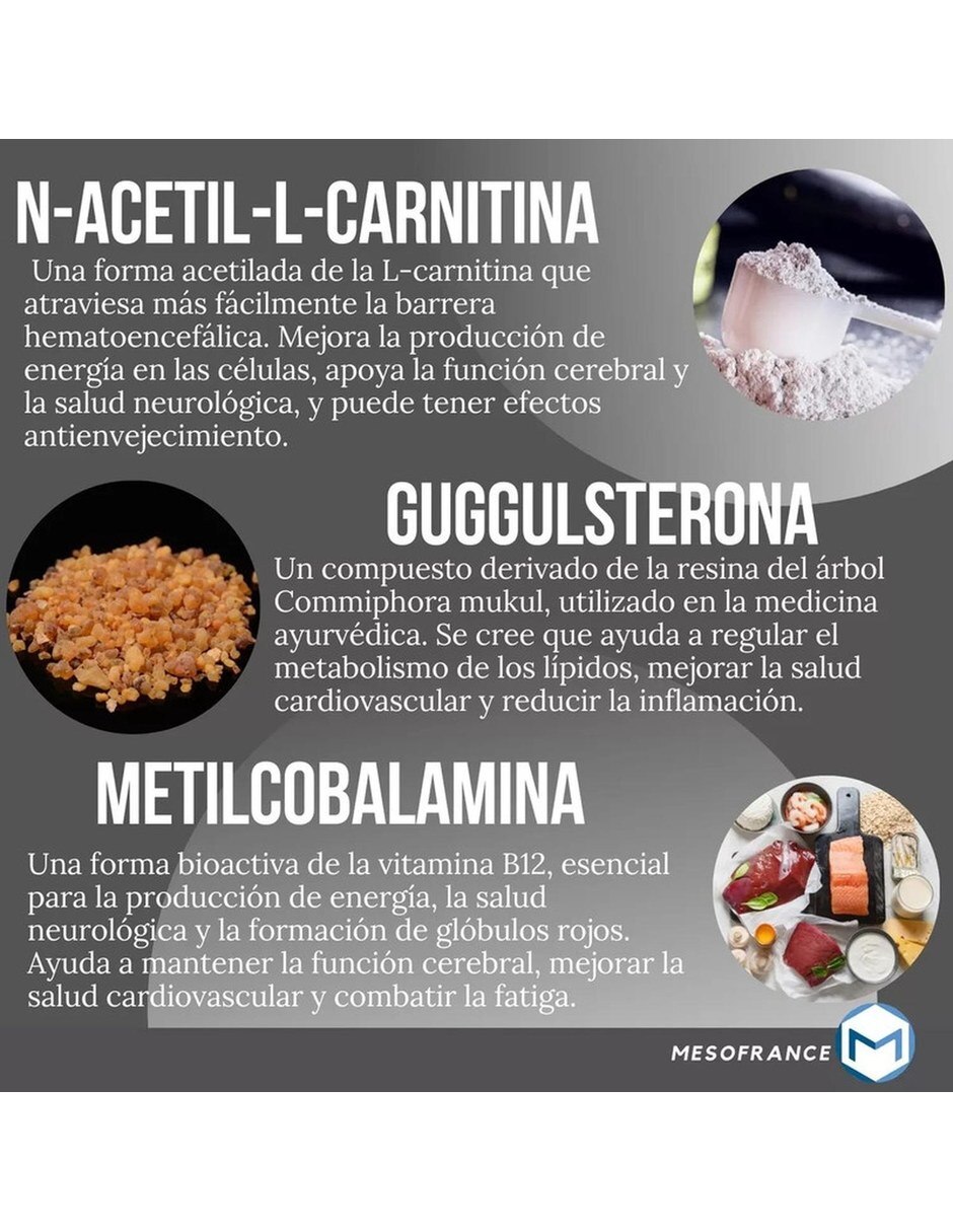 Reductivo Peptonico Quemador 90 Caps Pack 3 MESOFRANCE con Mezcla de hierbas sabor Sin sabor de 11