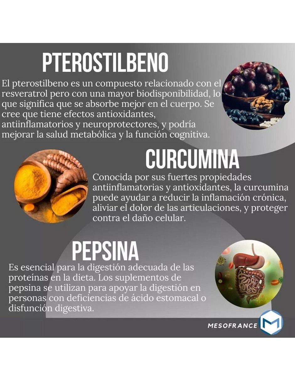Reductivo Peptonico Quemador 90 Caps Pack 3 MESOFRANCE con Mezcla de hierbas sabor Sin sabor de 6