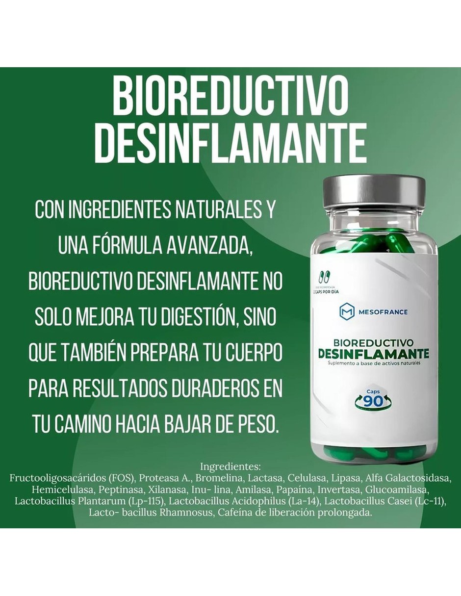 Bioreductivo desinflamante con Mezcla de hierbas de 90 cápsulas 3