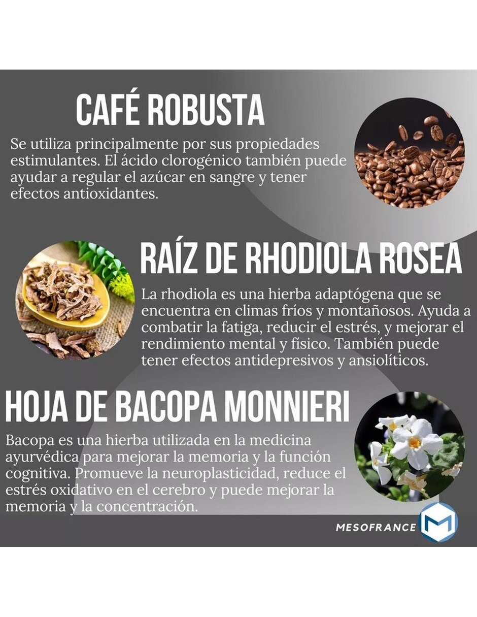 Reductivo Peptonico Quemador Natural 90 Caps MESOFRANCE con Mezcla de hierbas sabor Sin sabor de 7