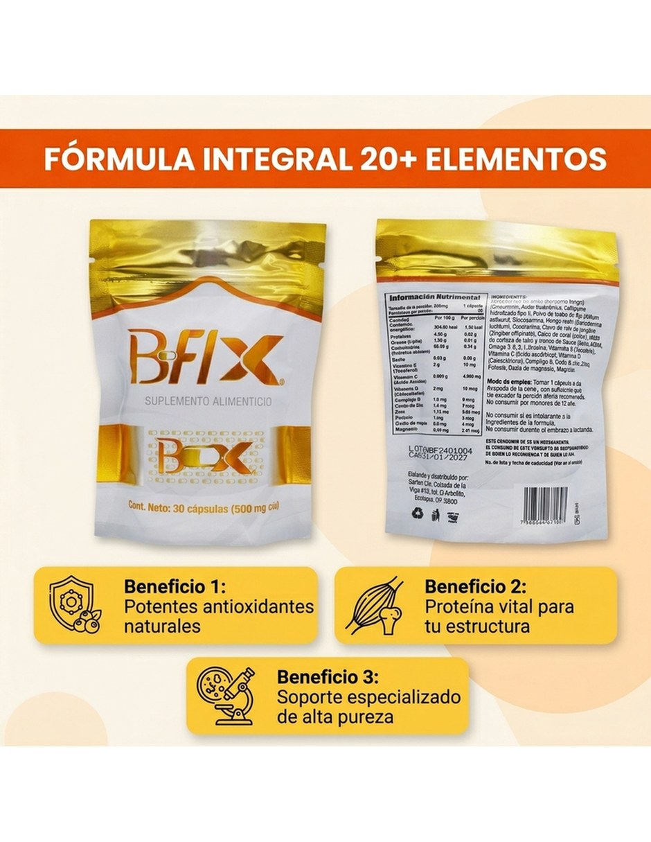 B-Flex Ultra Advance Complejo B Capsulas 500mg Paquete 5 Pzs con Mezcla de hierbas sabor Sin sabor de 3