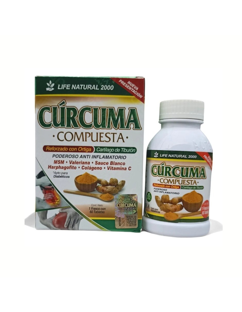 Curcuma Compuesta Anti Inflamatorio con Curcumina de Cúrcuma Pack 3 4