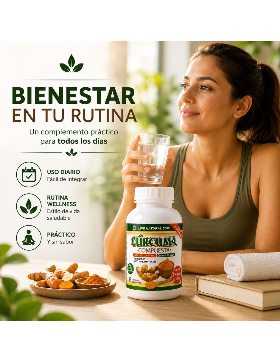 Curcuma Compuesta Anti Inflamatorio con Curcumina de Cúrcuma Pack 3 7