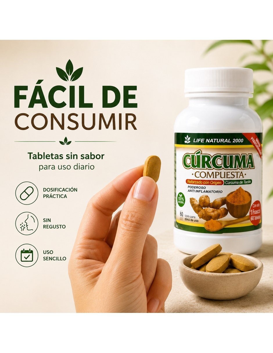 Curcuma Compuesta Anti Inflamatorio con Curcumina de Cúrcuma Pack 3 10