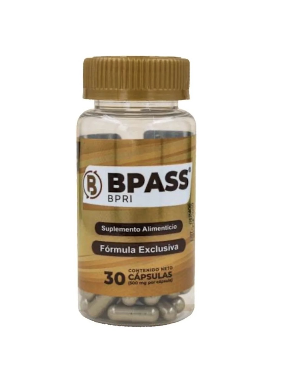 Bpri pack 2 Bypass 30 capsulas inhibidor de apetito natural con Mezcla de hierbas sabor Sin sabor de 2