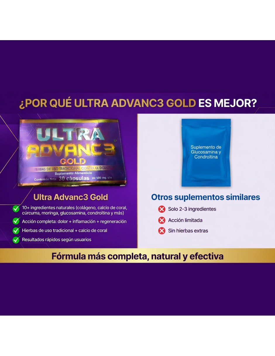Gold Alivio para Articulaciones Huesos Pack 3 con mezcla de hierbas 11