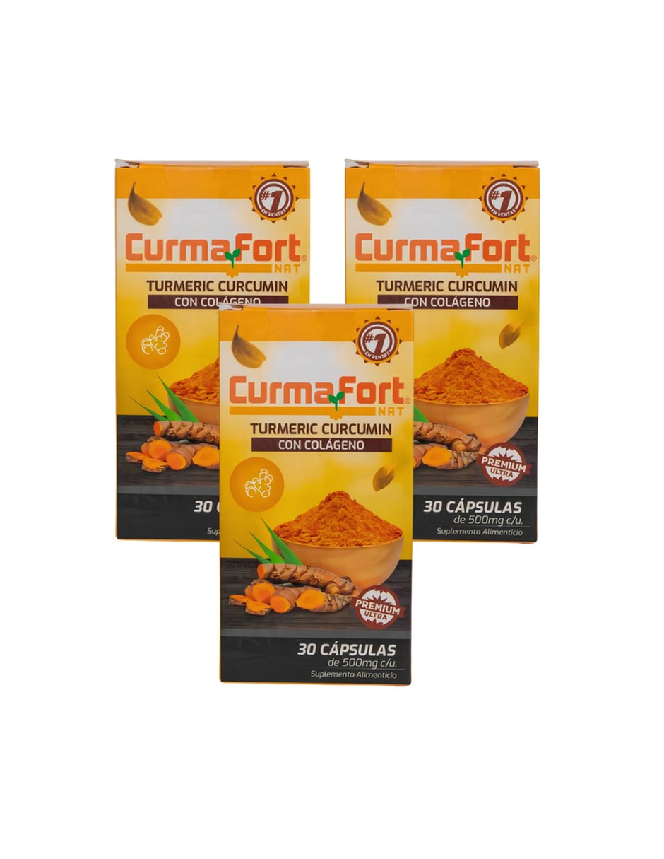 Colageno Articular Suplemento 30 Capsulas Pack 3 CURMAFORT con Colágeno sabor Sin sabor de Colageno Articular Suplemento 30 Capsulas Pack 3 CURMAFORT con Colágeno sabor Sin sabor de