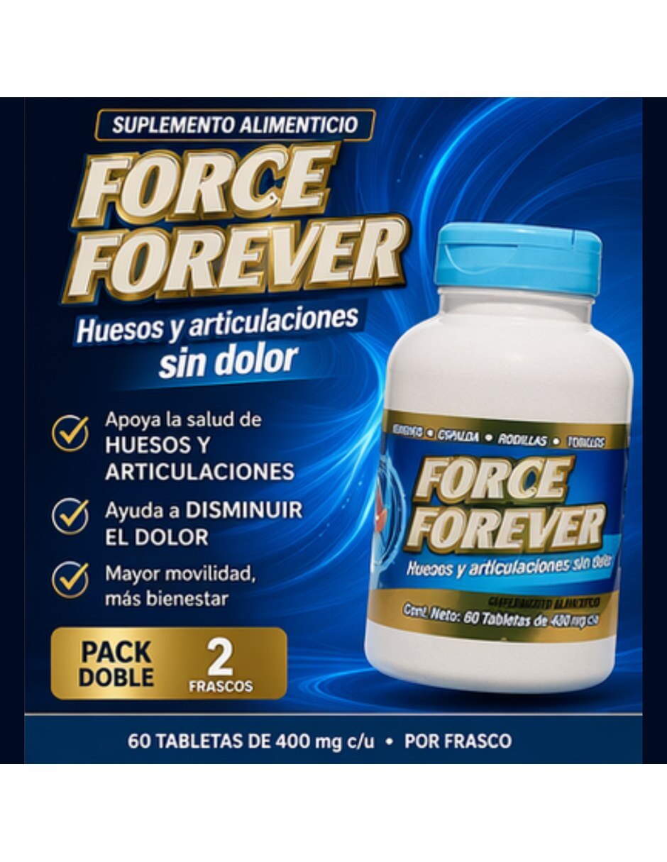 For-ce Forever Suplemento Articular Tapa Azul con Mezcla de hierbas 5 piezas 5