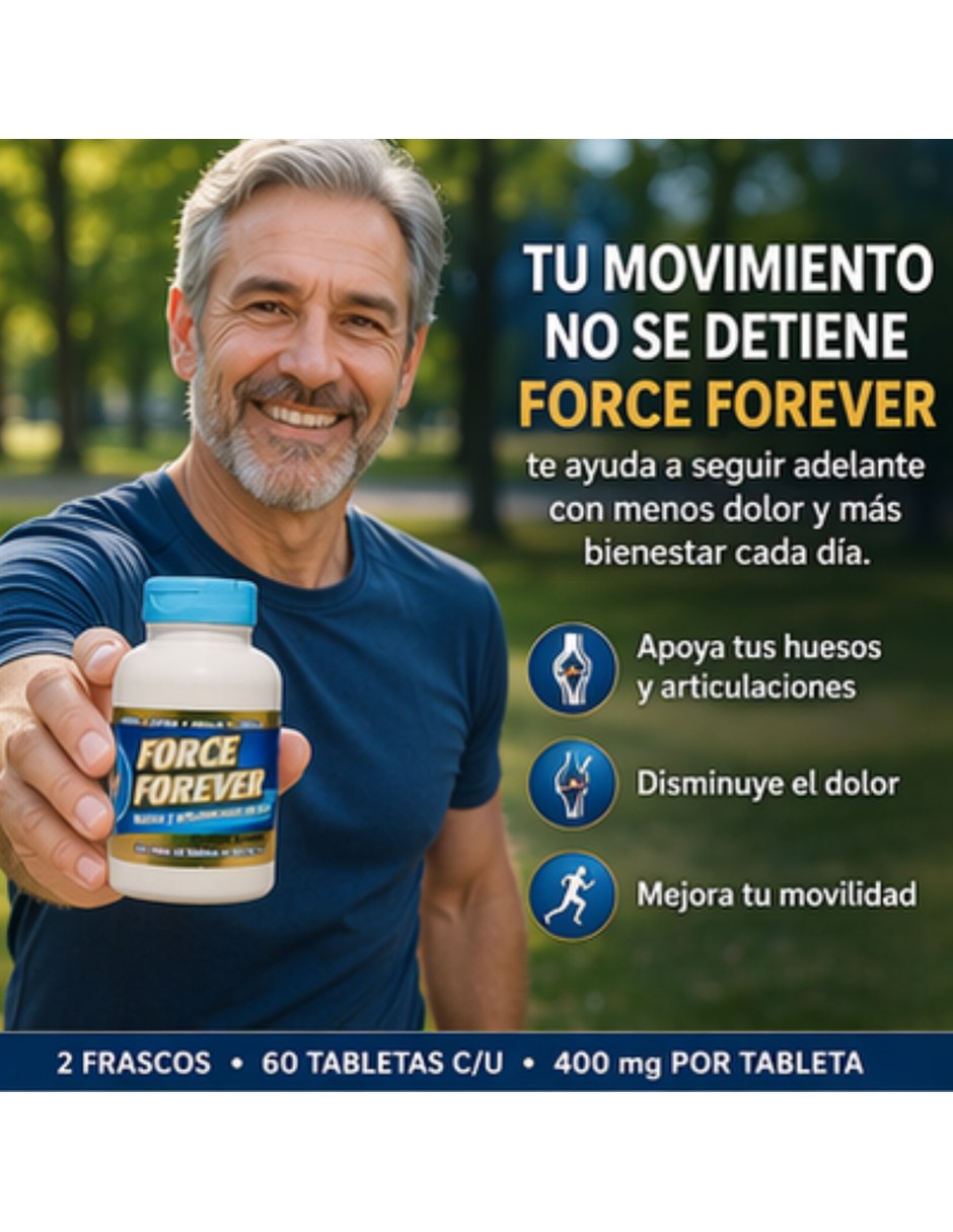For-ce Forever Suplemento Articular Tapa Azul con Mezcla de hierbas 5 piezas 9