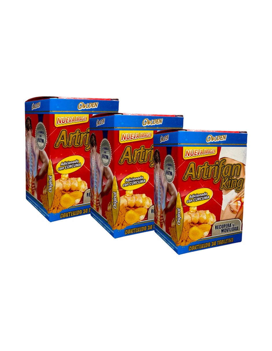Artrifan King Curcuma Suplemento Deportivo con Curcumina de Cúrcuma Pack 3 Artrifan King Curcuma Suplemento Deportivo con Curcumina de Cúrcuma Pack 3