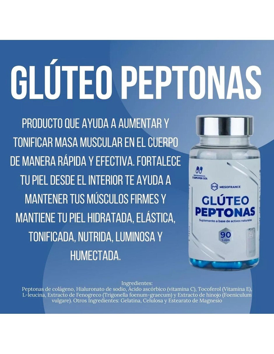 Gluteo Peptona + Reductor Abdominal con Mezcla de hierbas 3