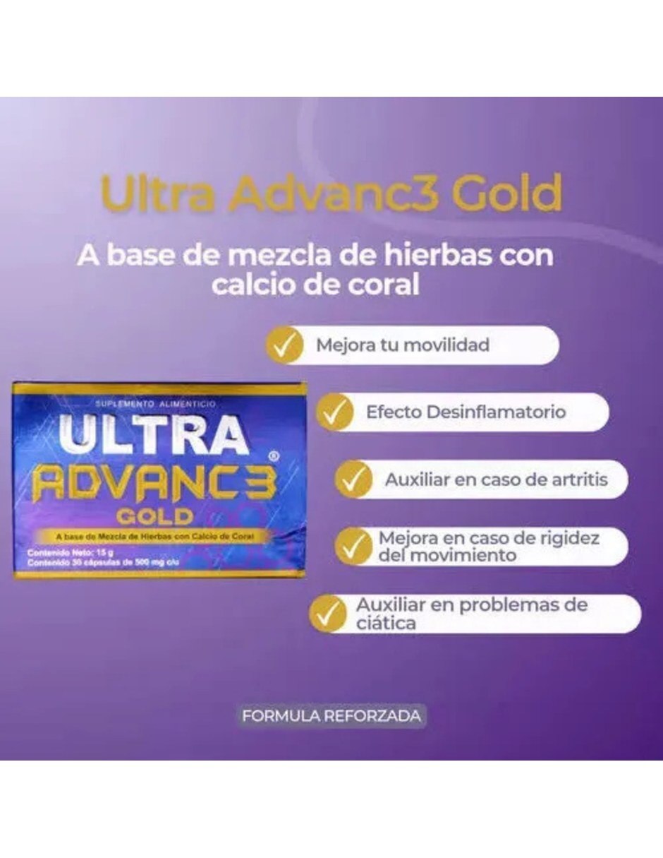 Gold Alivio para Articulaciones Huesos Pack 5 con mezcla de hierbas 3