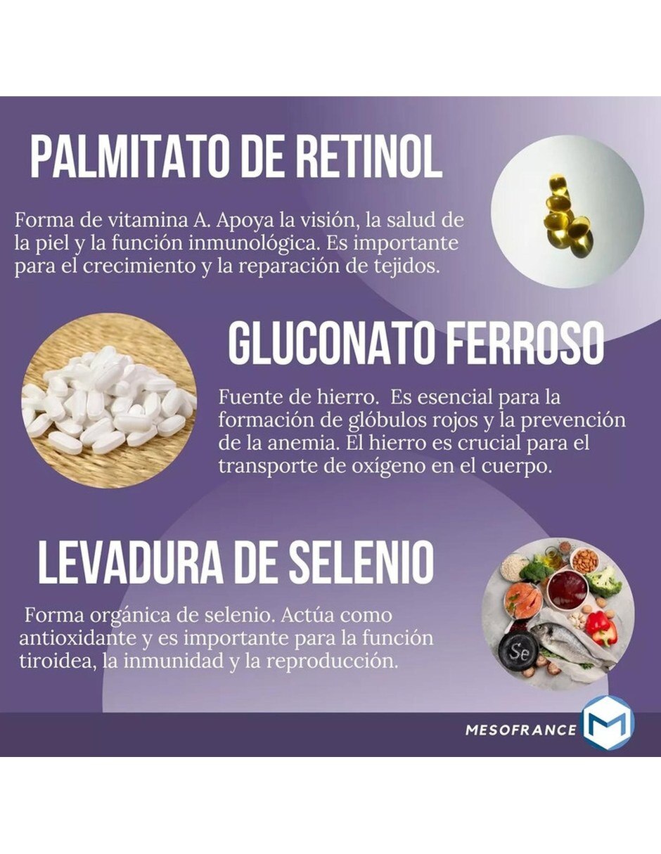 Reductivo Regenerador Con Colageno 90 Caps Pack 3 MESOFRANCE con Colágeno sabor Sin sabor de 11