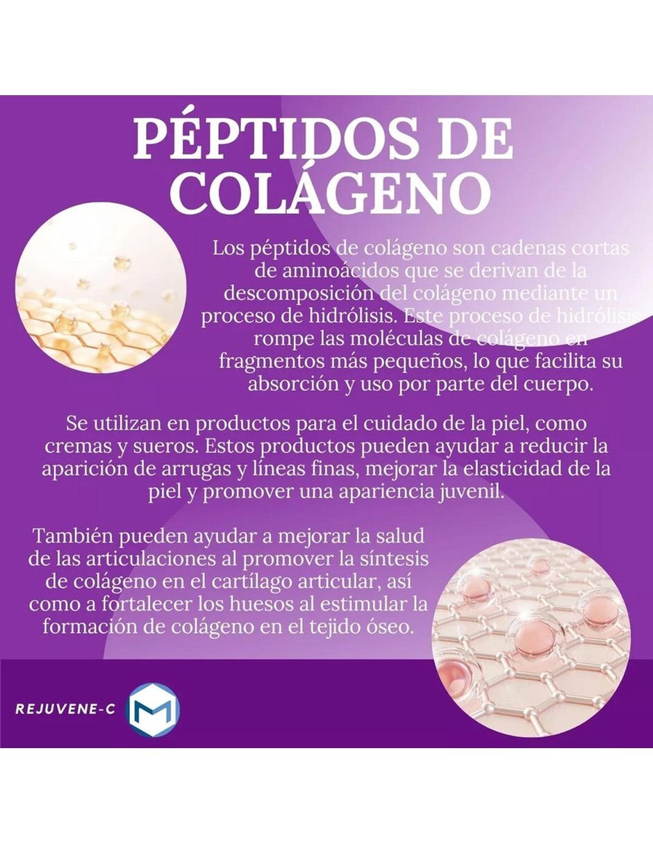 Rejuvene-c Colageno A. Hialuronico 90 Cap Pack 3 MESOFRANCE con Colageno Hidrolizado tipo II Ácido Hialurónico y Biotina sabor Sin sabor de 5