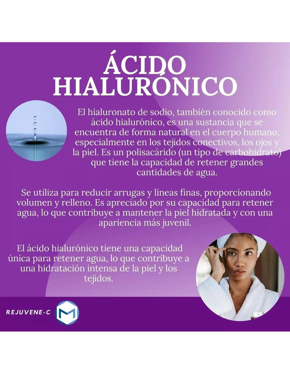 Rejuvene-c Colageno A. Hialuronico 90 Cap Pack 3 MESOFRANCE con Colageno Hidrolizado tipo II Ácido Hialurónico y Biotina sabor Sin sabor de 8