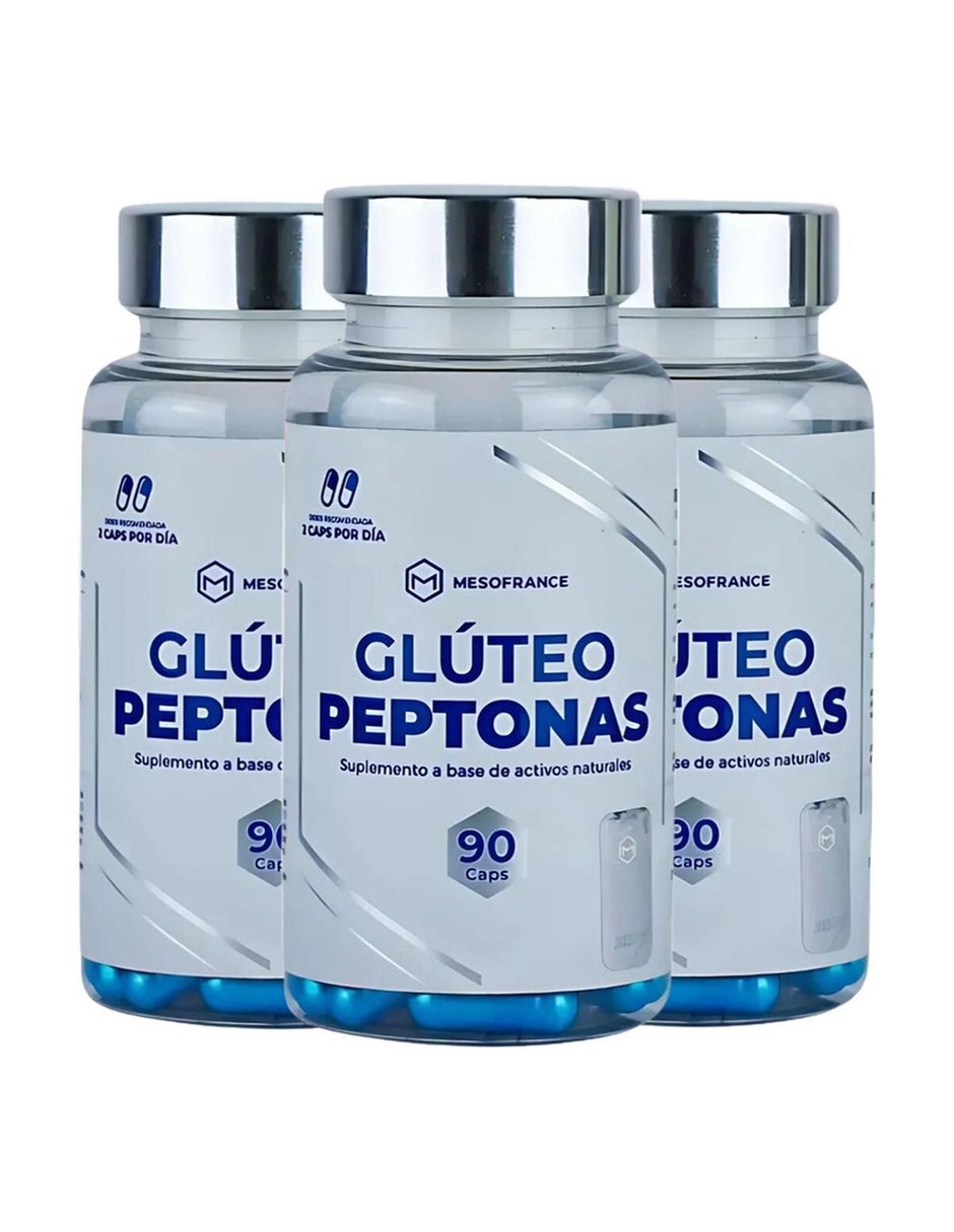 Gluteo Peptonas Activos Naturales con Mezcla de hierbas Pack 3