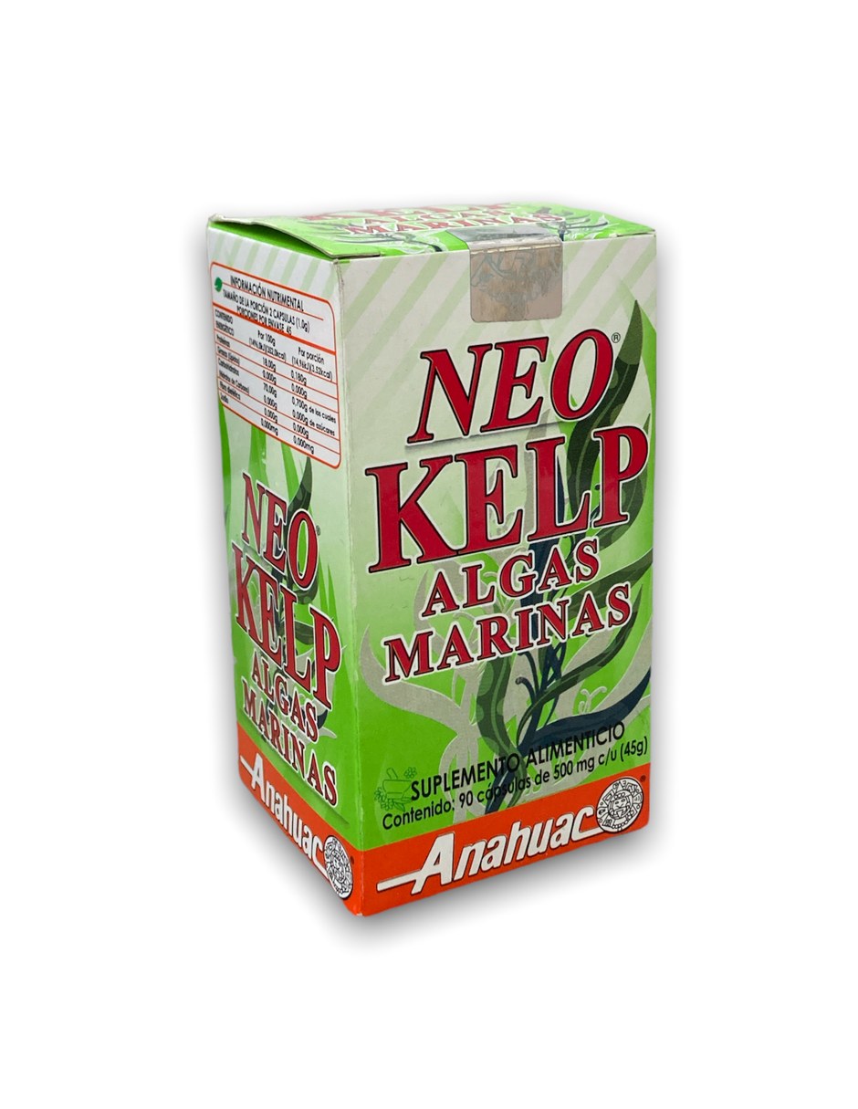 Neo Kelp Algas Marinas 90 capsulas Paquete de 3 ANÁHUAC con Mezcla de hierbas sabor Sin sabor de Neo Kelp Algas Marinas 90 capsulas Paquete de 3 ANÁHUAC con Mezcla de hierbas sabor Sin sabor de