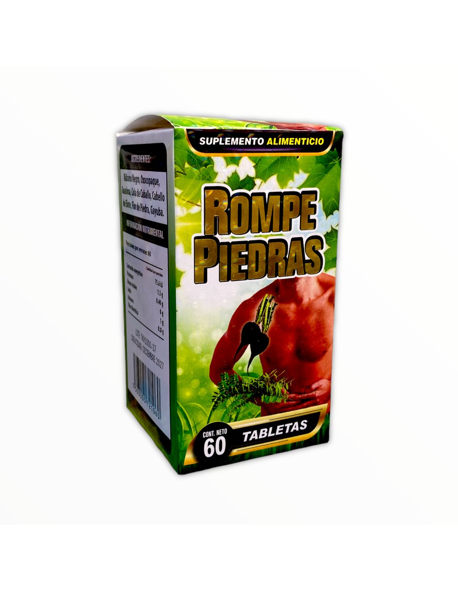 Rompe Piedras 60 tabletas Paquete de 2 THE KING con Mezcla de hierbas sabor Sin sabor de