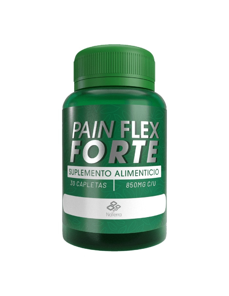 Pack de 2 Pain Flex Forte 30 capsulas NATERRA con Mezcla de hierbas sabor Sin sabor de 2