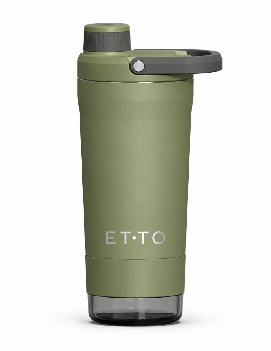 Termo shaker de Acero inoxidable ETTO Active con tapa Flip top