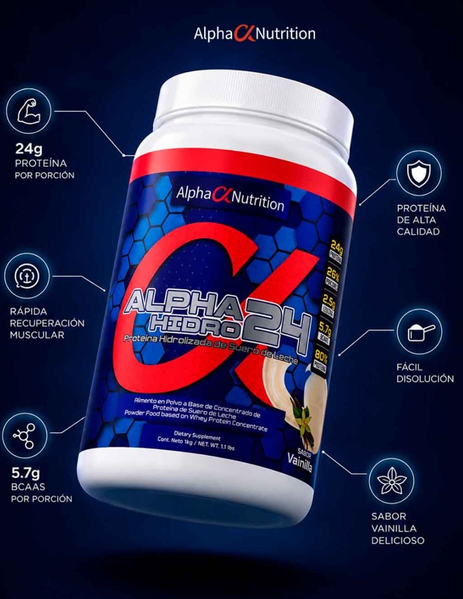 Hidro 24 con proteína de suero de leche sabor vainilla 3
