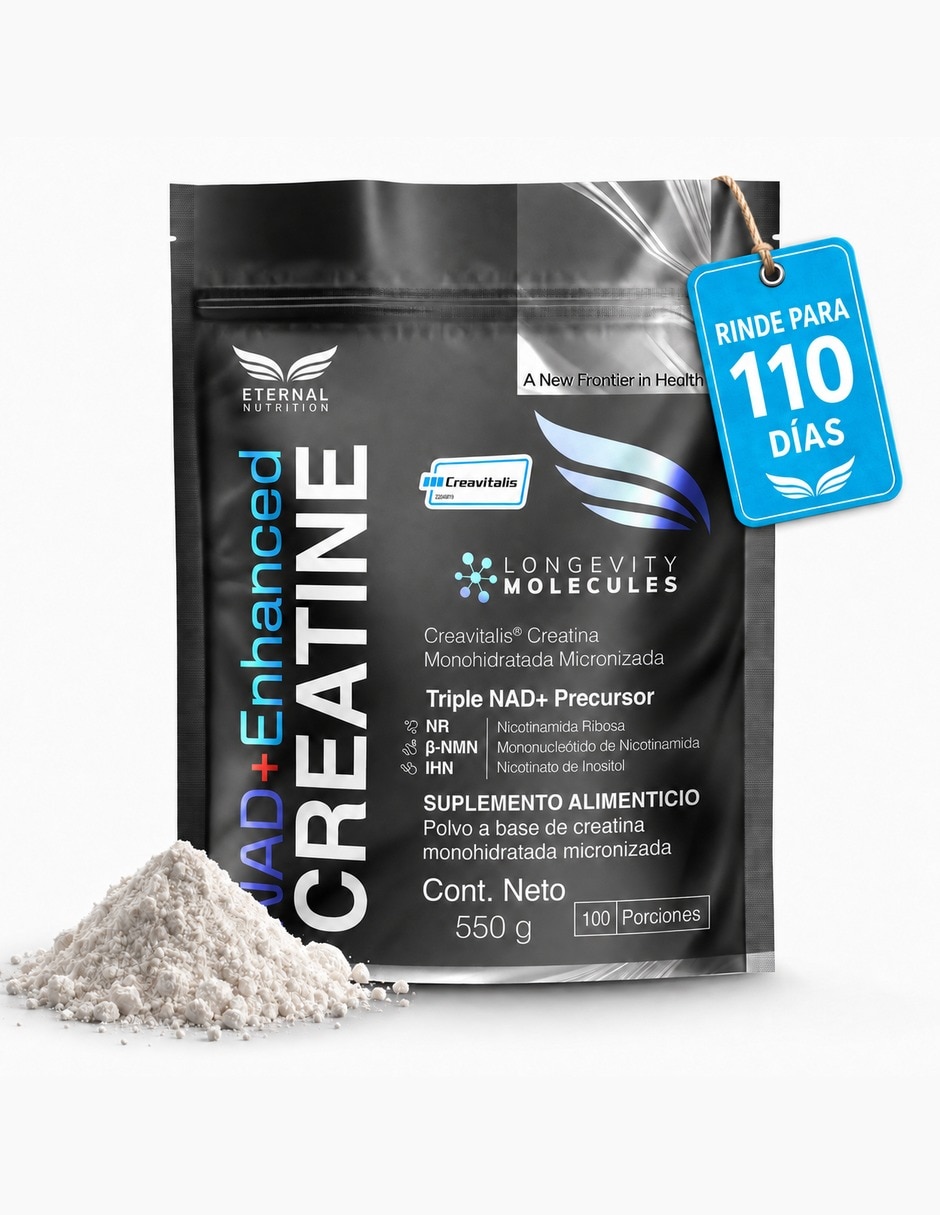 Creatina Monohidratada Micronizada con NR y NMN 550 g Creatina Monohidratada Micronizada con NR y NMN 550 g