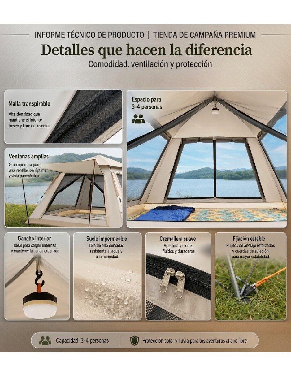 Casa de campaña para 4 personas 3
