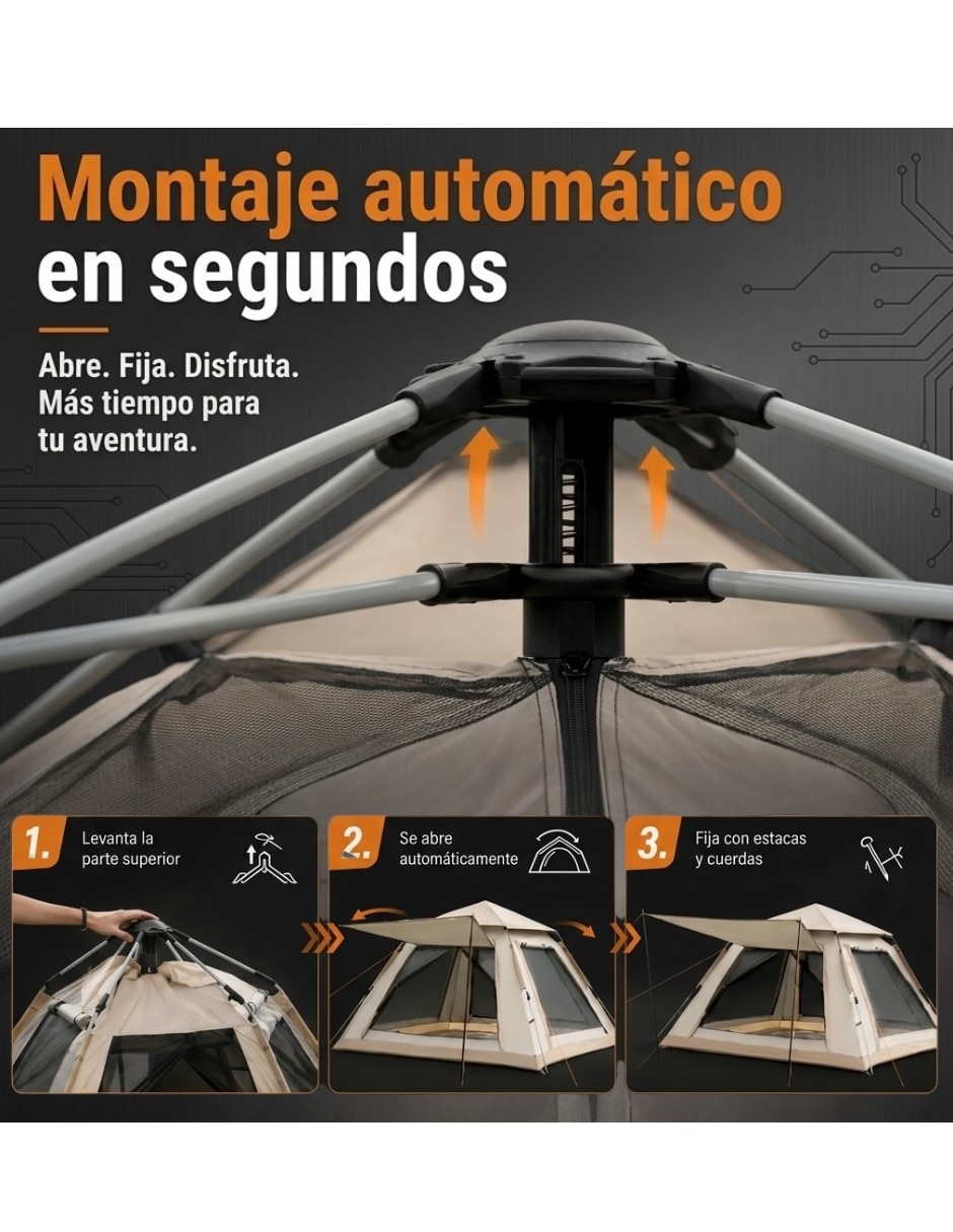 Casa de campaña para 4 personas 5
