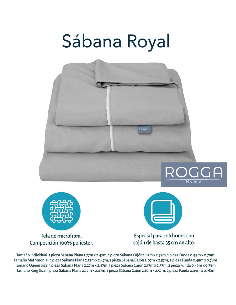 Juego de sábanas de microfibra 100 g Royal Touch Twin 9