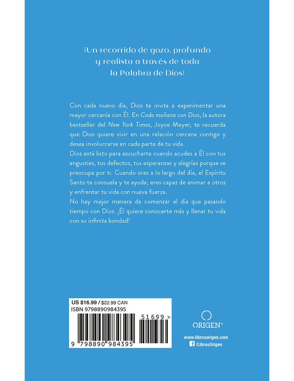 Libro Cada Mañana Con Dios de Joyce Meyer